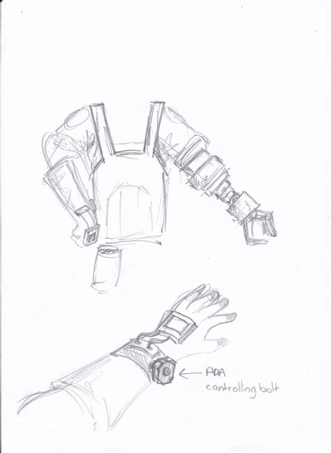 Robot arm Sketch by Raydren on DeviantArt