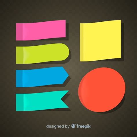 Free Vector | Collection of sticky notes in realistic style and ...