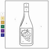 Color By Number Wine  Free Printable Coloring Pages sketch template