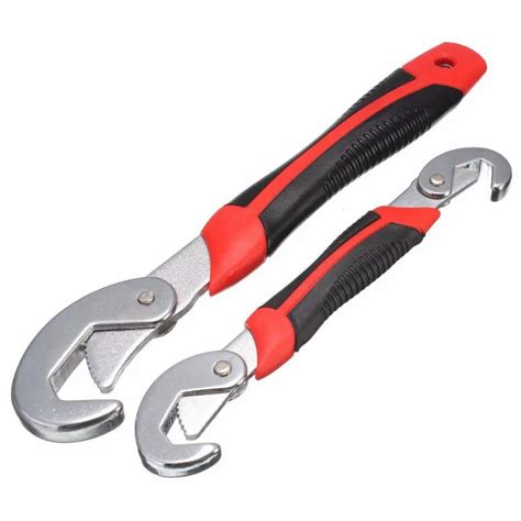 2pcs Multi Function Universal Wrench Adjustable Grip Wrench set 9 32mm ratchet wrench Spanner ...