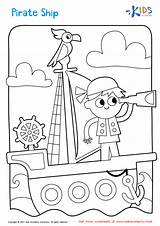 Pirate Ship Coloring Page Free Printable Worksheet For Kids sketch template
