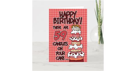 Happy Birthday - 59 Years Old Card | Zazzle.ca