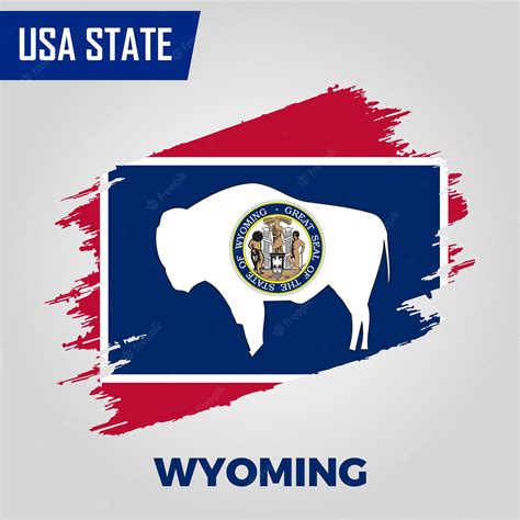 Premium Vector | Wyoming state region of united states of america ...