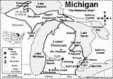 Michigan Map Coloring Page Pages sketch template