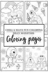 Silly Monster Coloring Pages Fun & Cute Printable Book For  sketch template