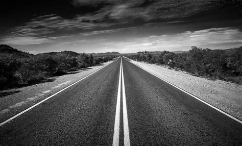 Fine Art Photography Prints, "Long Road in Black and White", Rural ...