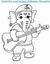 Ganesh Chaturthi coloring Page For Kids 2 sketch template