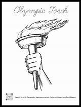 Olympic Torch Coloring Page  Free Homeschool Deals sketch template