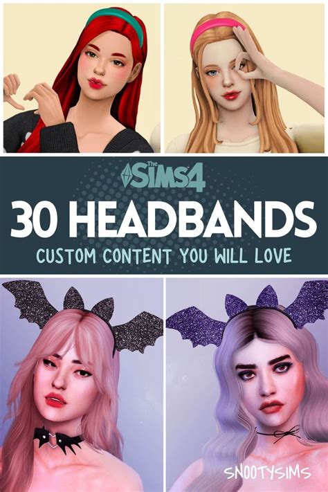 30 Sims 4 Headband CC That You Will Love | Sims 4, Sims hair, Sims