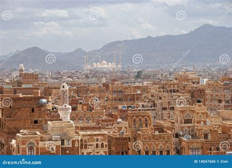 Sanaa.the old city stock photo. Image of illumination - 14047606