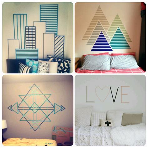 Decorating walls with washi tape - becoration