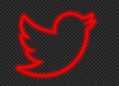 HD Red Neon Twitter Bird Logo PNG | Citypng