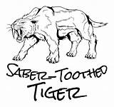 Saber Tooth Tigers Coloring Pages sketch template