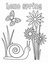 Free Spring Coloring Pages Printable sketch template