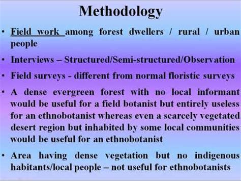 Methodology to study Ethnobotany - Dr. Vartika Jain - YouTube