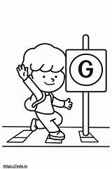 Go Sign For coloring sketch template