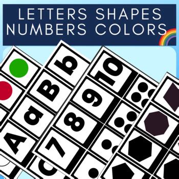 Basic Skill Assessment and Flashcards ID Colors Shapes Numbers ABLLS-r