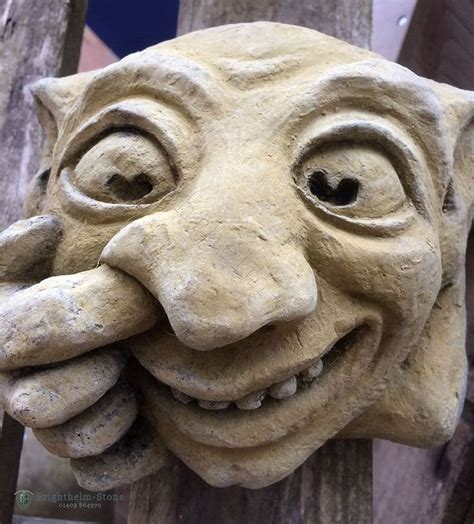 Bogies funny faces set 3 gargoyle wall plaques