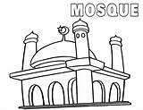 Masjid Nabawi Coloring sketch template