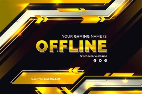 Premium Vector | Offline twitch banner template | Banner template, Logo design video, Banner