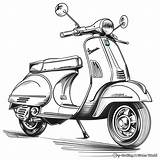 Scooter Coloring Pages  Free & Printable sketch template