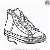 Radical Cool Shoe Coloring Pages sketch template