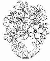 Vase And Flowers Coloring Page  Home sketch template