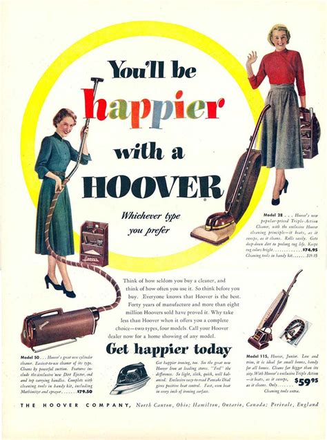 Vacuum of the Day | Hoover, Advertising history, Vintage ads