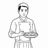 Baker And Oven Coloring  Page sketch template