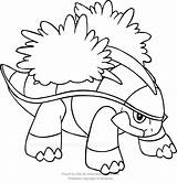 Drawing Grotle Of The Pokemon coloring Page sketch template