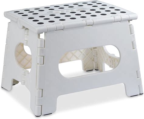 Folding Step Stool - The Lightweight Step Stool is Sturdy Enough to Support Adults and Safe ...