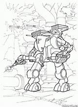 Coloring Page  Big War Robot sketch template