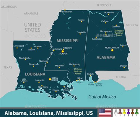 Map Of Louisiana Mississippi And Alabama - Fall Foliage Map 2024