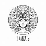Taurus Zodiac Coloring Pages sketch template