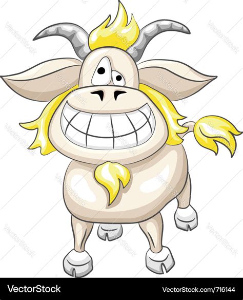 Cartoon funny goat Royalty Free Vector Image - VectorStock