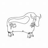 Yak Outline Clip Art At Clkercom Vector Online Royalty Sketch Coloring Page sketch template