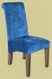 Modern Style Upholstered Chairs with Oak Pedestal Table