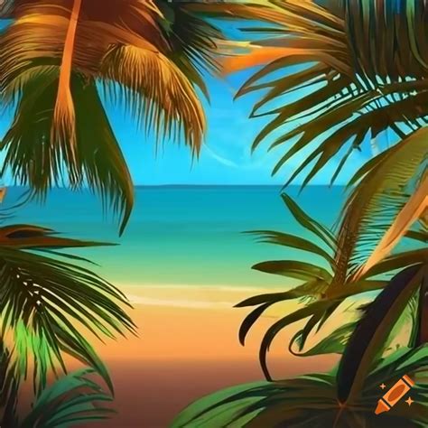 Tropical background for discount banner