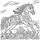 Horse Coloring Page sketch template