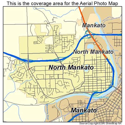 Aerial Photography Map of North Mankato, MN Minnesota