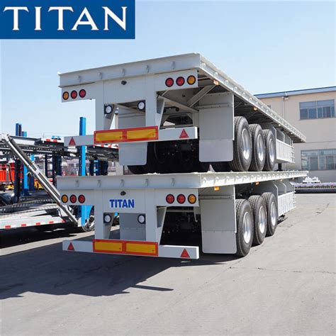 Tri Axle 40ft Container Flatbed Semi Trailer Manufacturers