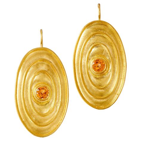 22 Karat Gold Ruby Filigree Earrings For Sale at 1stDibs