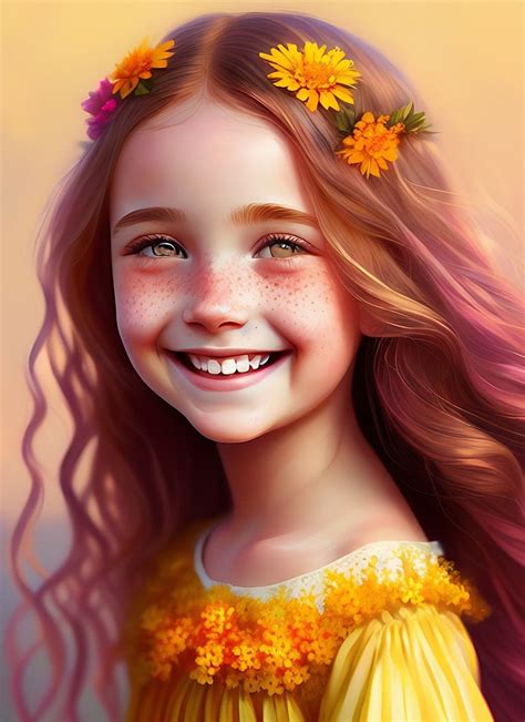 Download Ai Generated, Little Girl, Portrait. Royalty-Free Stock Illustration Image - Pixabay
