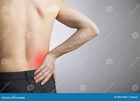 Pain In The Lower Back In Men Stock Image - Image of pyelonephritis ...