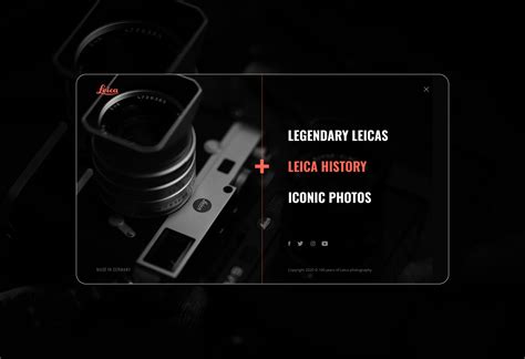 Leica History Website Concept on Behance