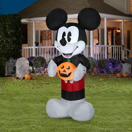 Airblown Inflatable Retro Mickey Mouse with Pumpkin 5ft tall - Walmart.com - Walmart.com