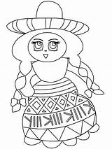 Mexican Girl Coloring Pages sketch template