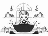 Spa Essentials Coloring Page  sketch template