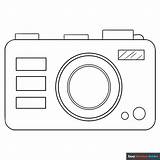 Camera Coloring Page  Easy Drawing Guides sketch template