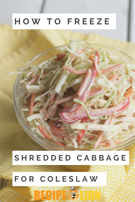 How to Freeze Shredded Cabbage for Coleslaw